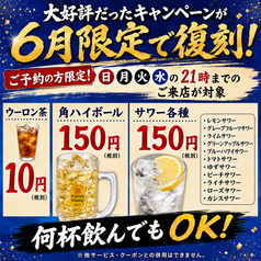 【6月は平日が絶対お得】対象ドリンクがグンとお得に！
