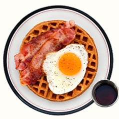 Bacon Egg Waffle (ベーコンエッグワッフル)