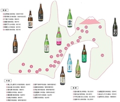 静岡ならではの地酒は勿論、その穂ドリンクも豊富!