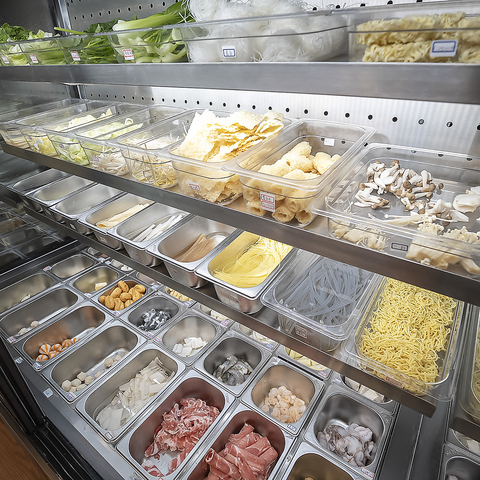4種類の手作りスープと新鮮具材を選べる麻辣湯専門店。清潔感のある店内空間◎