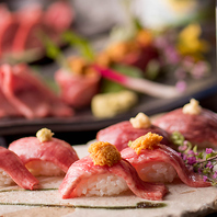 SNSやTVで多数特集された肉寿司がお得に食べ放題！