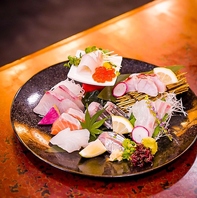 新鮮な魚を使ったお刺身！