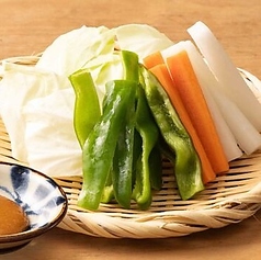 野菜スティックとあんだんすみそ