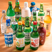 本場の焼酎やマッコリで賑やかな乾杯を♪