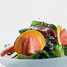 自家製ドレッシングがかけ放題!彩りサラダ