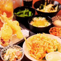 【得々コスパ最強元気コース】自家製ポテサラ&天ぷらなど全8品＋120分[飲放]⇒3300円(税込)の写真