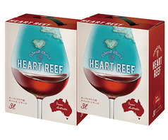 ハートリーフ（赤・白）　グラス