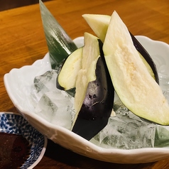 冷やし水茄子(生姜醤油)