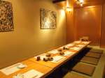 接待や会社宴会、女性同士での飲み会や、ゆったりデートにも最適な落着いた店内。歓送迎会にも◎