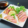 料理メニュー写真&nbsp;<鹿児島産直送鳥刺し>鳥刺し三種盛り合わせ