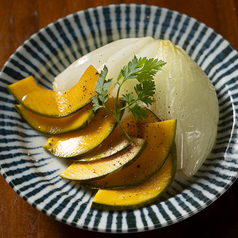 玉ねぎと生カボチャのピクルス