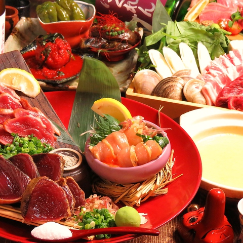 飲み放題付コースを各種ご用意♪かつを自慢の料理が楽しめる！