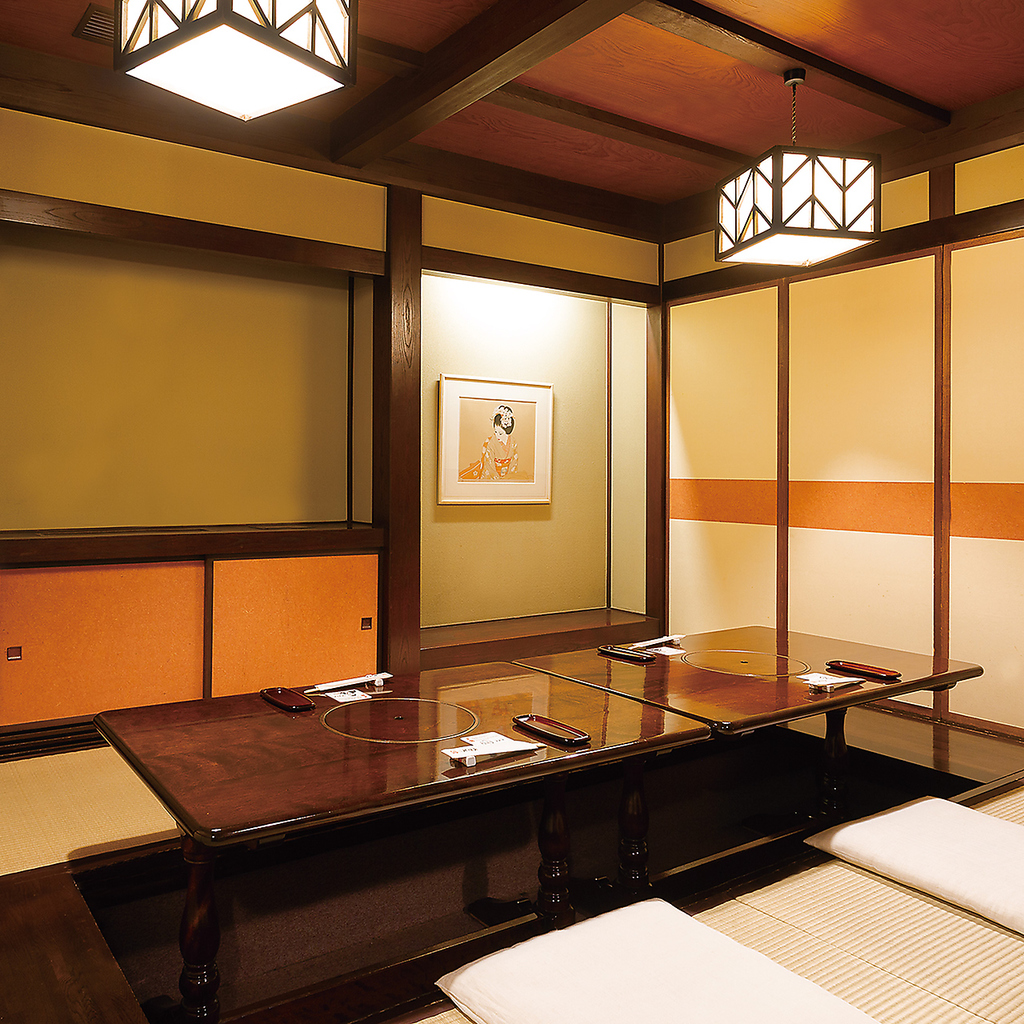 掘り炬燵個室5人～16人(3部屋)ご接待にお薦めのお部屋。