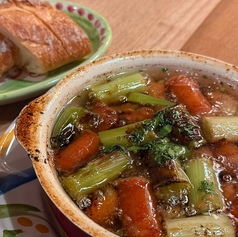 エビと芽キャベツのアヒージョ