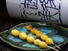 シシトウの串焼き/銀杏の串焼き