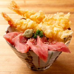 海老天中トロ丼