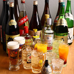 種類豊富なドリンク！急な飲み会などに最適な飲み放題も