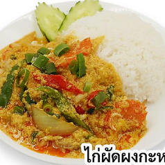 鶏と卵カレー炒めかけご飯