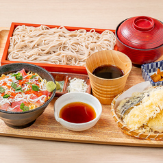 選べるミニ海鮮丼と天ぷら・蕎麦御膳