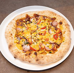 ソーセージBBQピザ