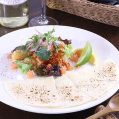 白身魚のフリット　タコス仕立て