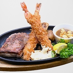 海老フライ＆ビフテキ