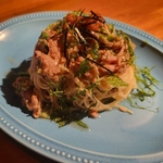 ツナとおくらの冷製パスタ