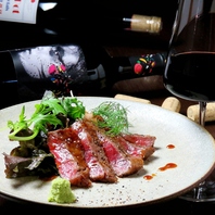 地元牛のレアステーキ1,880円(税込)