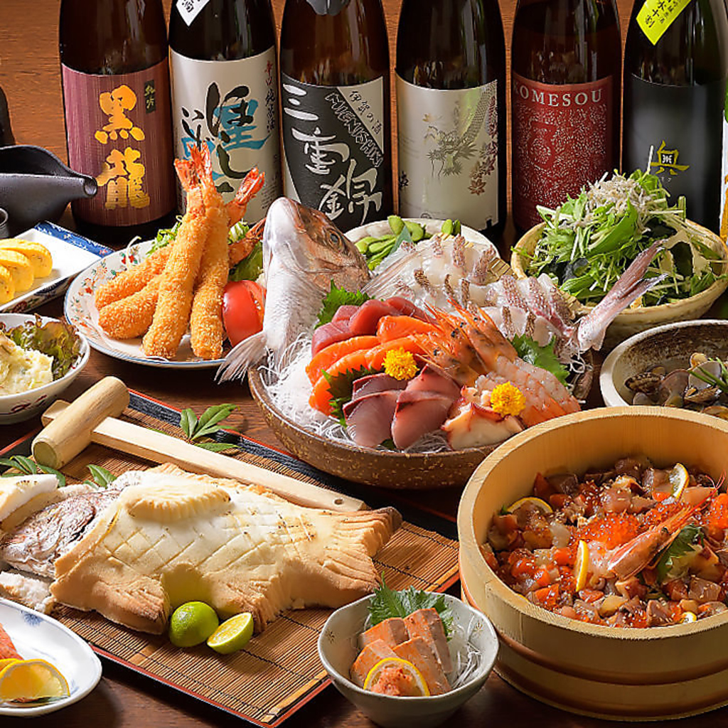 【名物！鯛の塩釜焼コース【飲み放題120分付】5000円（税込）全9品！】