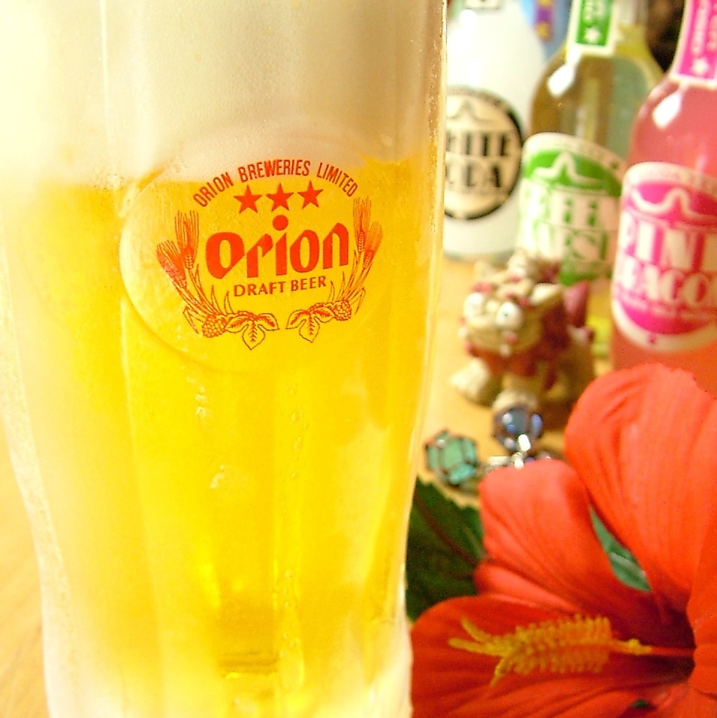 【まずは…】グラスを凍らせた“しゃり冷え”のオリオンビール（生）をお楽しみください♪