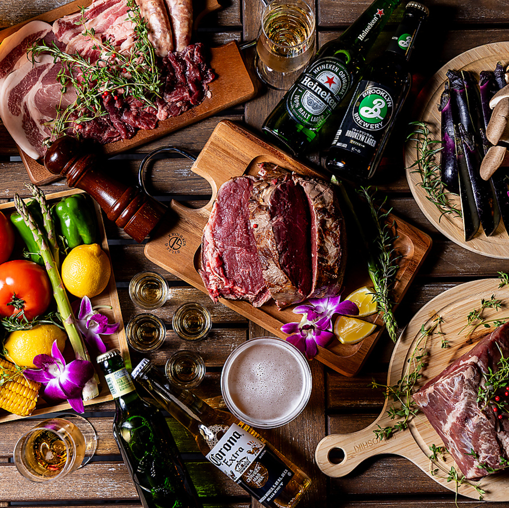 《JR横浜駅2分》ビブレ屋上で飲み放題付きの手ぶらBBQ♪持ち込み可能コースやKIDS PLANも多数ご用意!