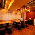 1テーブル8名様までご利用いただけるテーブル席をご用意しております。ご友人やお仲間との各種ご宴会などにご利用ください。