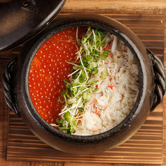 蟹といくらの土鍋