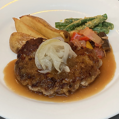 ビーフハンバーグステーキ　自家製ジンジャーソース