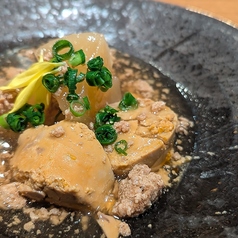 あん肝大根　そぼろ餡かけ