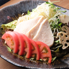 伊達鶏とトマトの和風サラダ