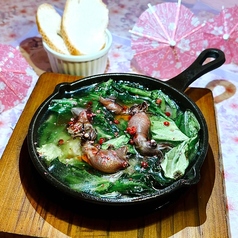 春野菜とホタルイカのアヒージョ