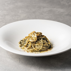 帆立貝と有明海苔のパスタ