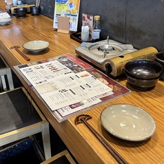 お一人様でも安心のカウンター席もございます。