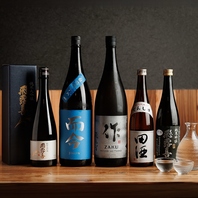 創作和食に寄り添う豊富な日本酒・焼酎ラインナップ