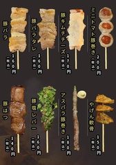 セセリ (タレ。塩)/鳥ネギ塩レバー (タレ。塩)/やげん軟骨 (タレ。塩)