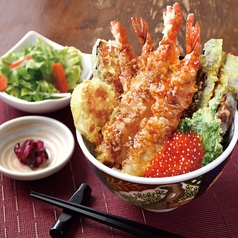 海老といくらの特上天丼 御膳