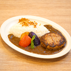 ベジタブルブラックカレー＆ハンバーグ