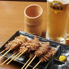 名物パリパリ皮タレ 3本 + キリン一番搾り生ビール