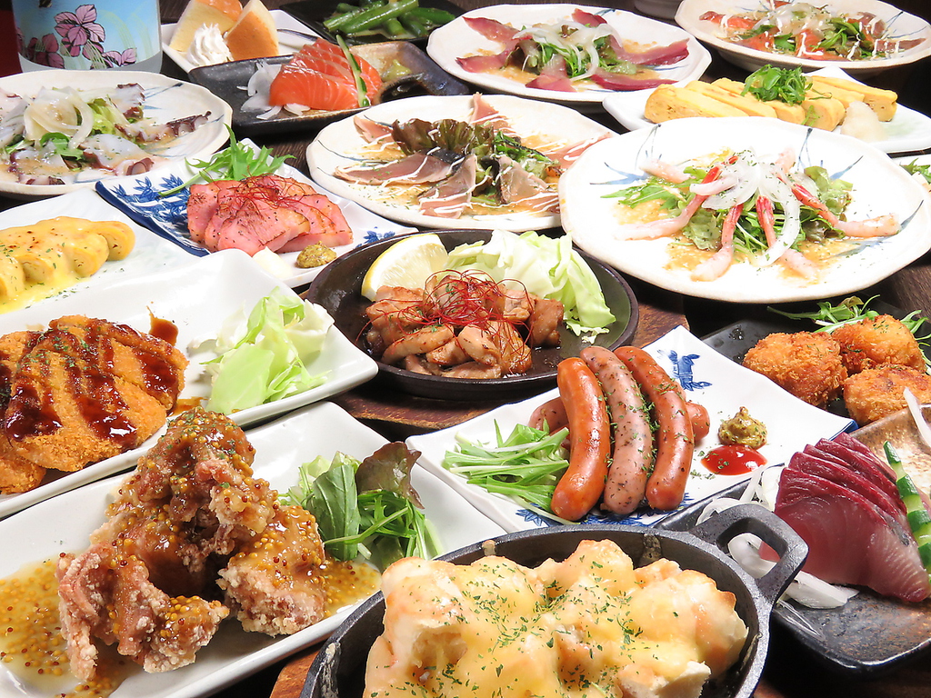 各種宴会に食べ飲み放題で、ゆーくり過ごすのはいかが？！豊富なメニューで選ぶのも楽しい♪