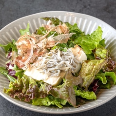 豆腐としらすのサラダ