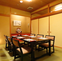 人数に合わせた個室をご用意いたします。