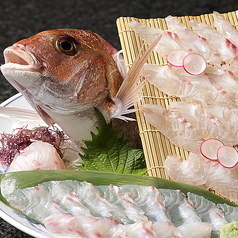 天然鯛の姿造りコース