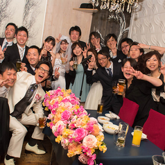 結婚式2次会にオススメ☆無料特典多数！楽しい仲間に囲まれて、笑顔も弾ける思い出に残るひと時を♪※写真はイメージです。
