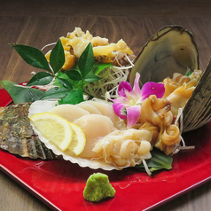 貝刺し三種盛り